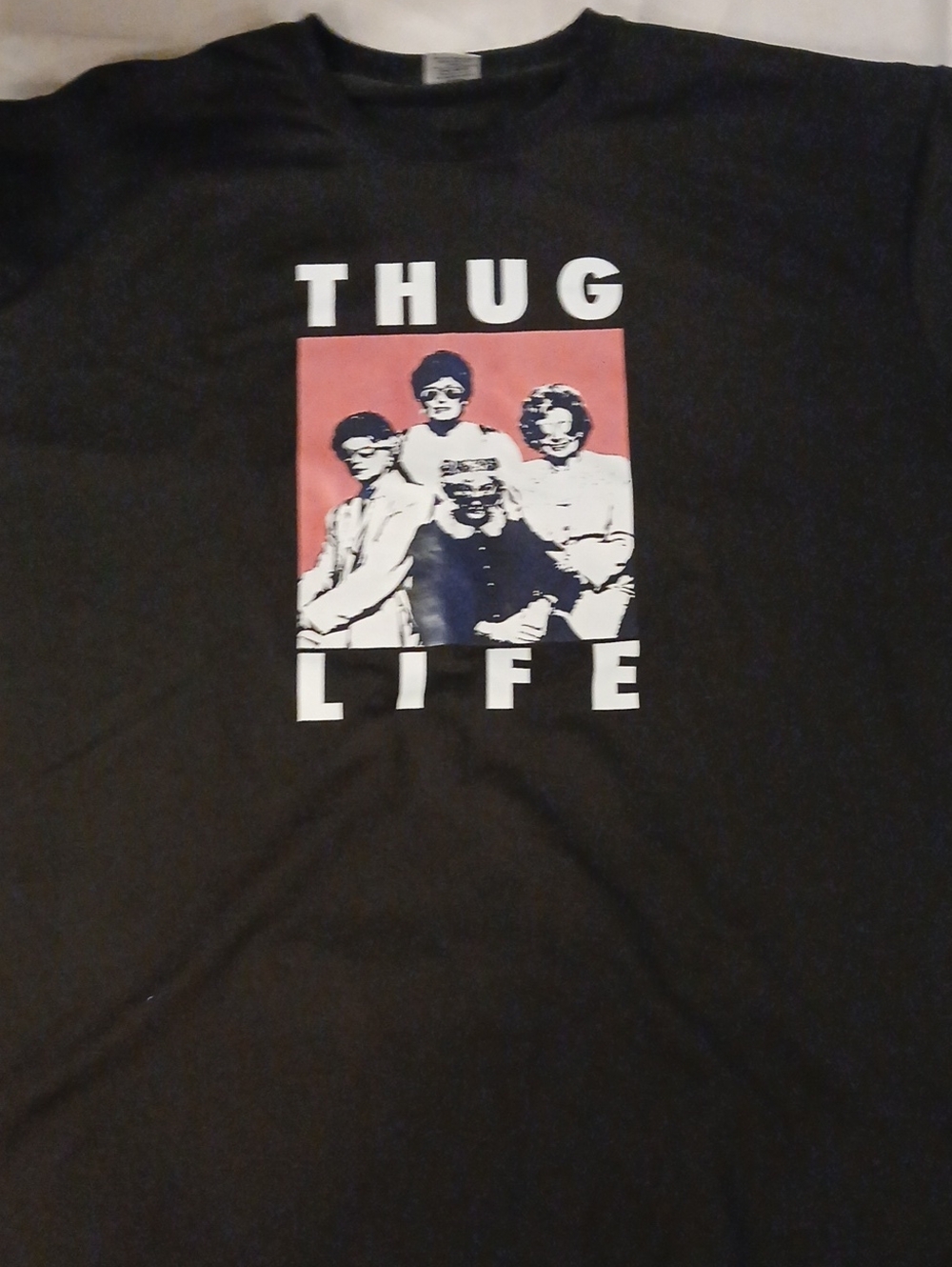 Men's Black 'Thug Life' Graphic T-Shirt